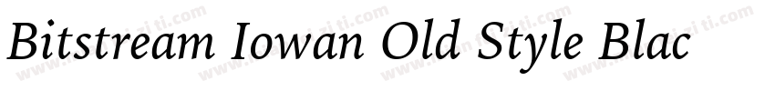 Bitstream Iowan Old Style Black字体转换